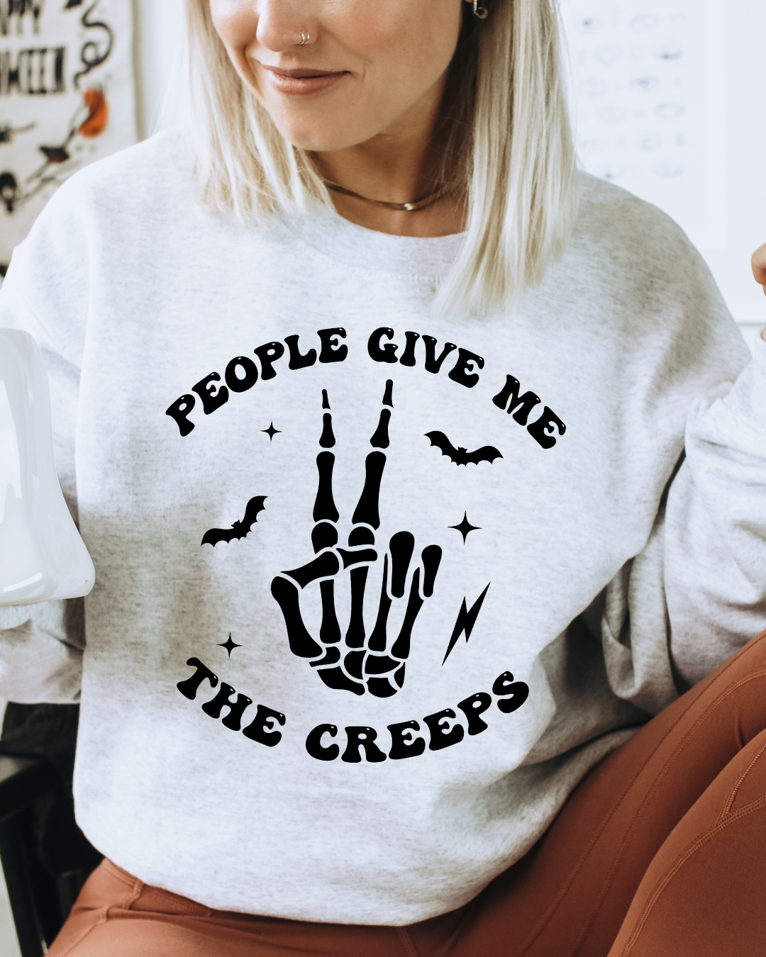 Skeleton Hands Halloween Crewneck Sweatshirt