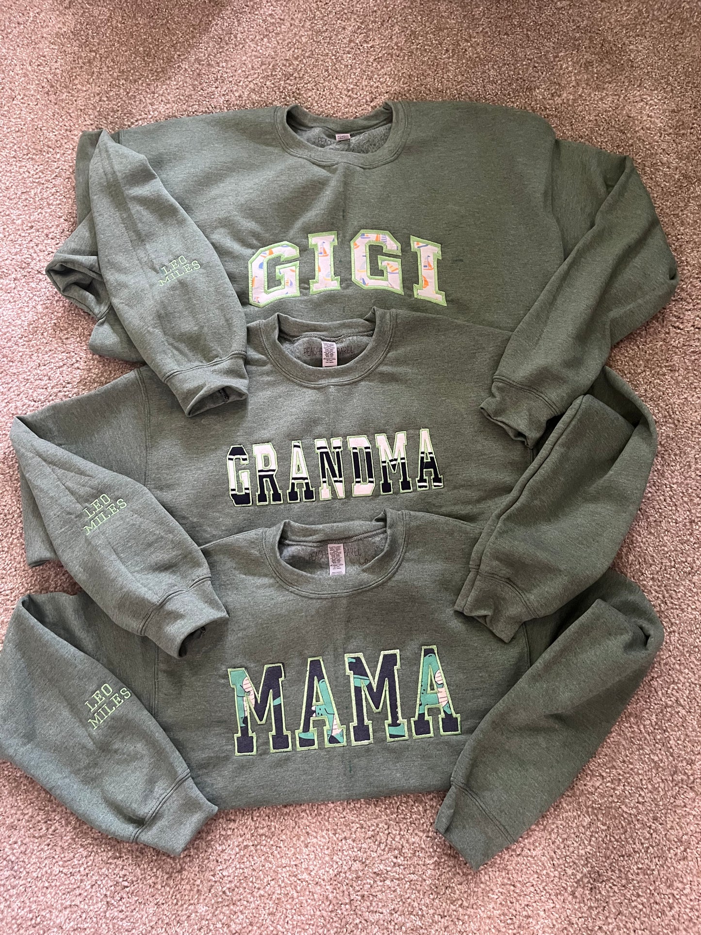 MOM and DAD Embroidered Crewnecks