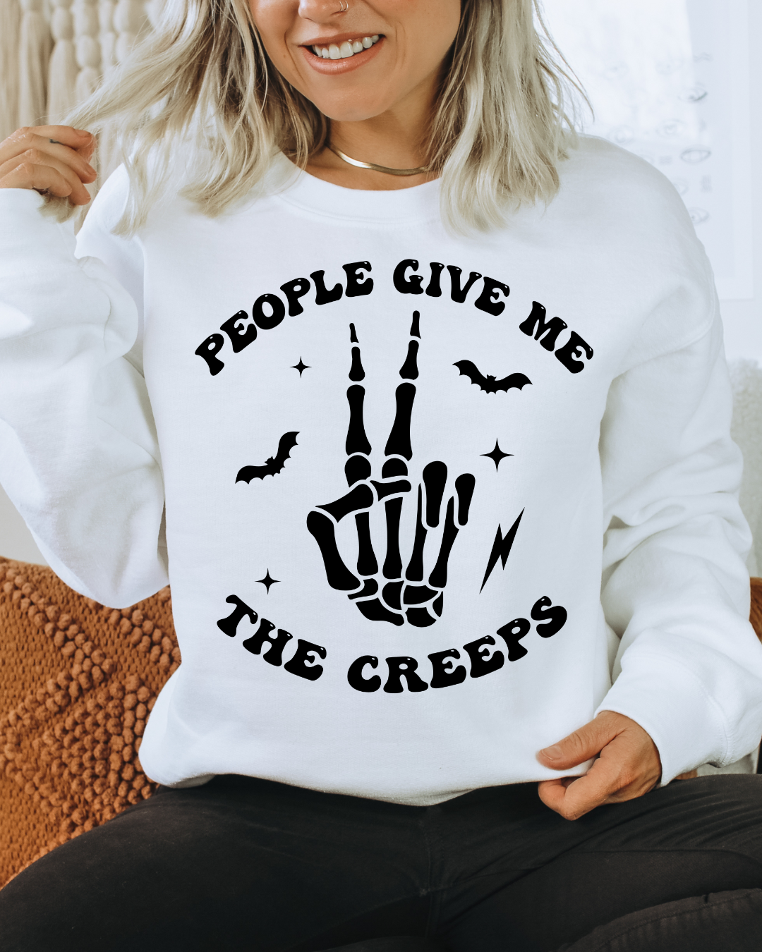 Skeleton Hands Halloween Crewneck Sweatshirt